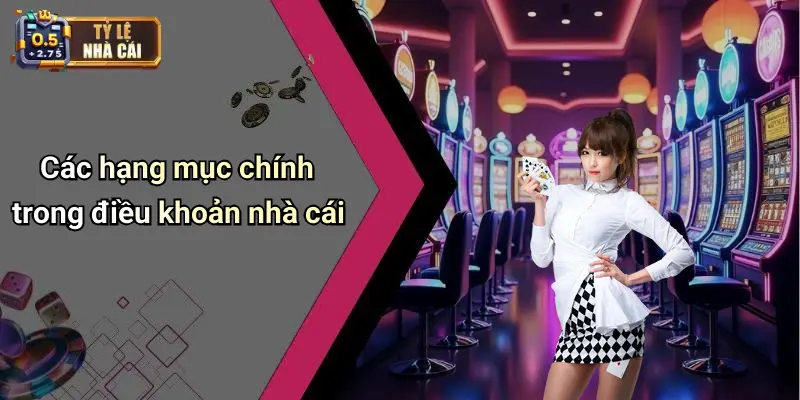 Các hạng mục chính trong điều khoản nhà cái