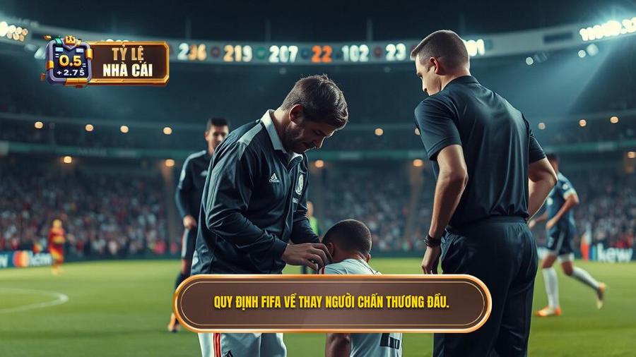 2. Quy định FIFA về thay người chấn thương đầu.